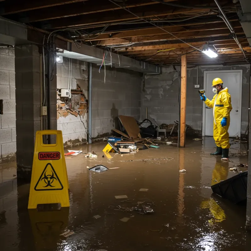 Flooded Basement Electrical Hazard in Danielsville, GA Property